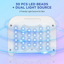 Load image into Gallery viewer, Maraawa UV LED Nail Lamp, 120W Rechargeable Cordless Nail Lamp, 4 Timer Modes with Crystal Diamonds,White