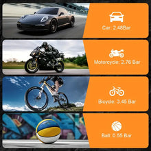 Load image into Gallery viewer, Cordless Tire Inflator 150 PSI Tire Inflator Portable Air Compressor With Digital LCD Pressure Gauge Electric Air Pump Quick Inflation For Car, Motorcycle, Bicycle Tires And Balls