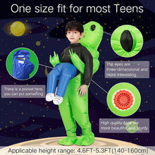 Load image into Gallery viewer, Halloween Inflatable Costume Kids Alien Costume Halloween Alien Blow Up Costumes Alien, Suit for Kids Teenagers, for Christmas and Halloween, Green