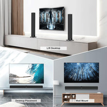 Load image into Gallery viewer, Sound Bar, 50W Sound Bars for TV, 5.0 Bluetooth TV Sound bar, Wired & Wireless Soundbar, ARC/Optical/AUX Connection, Separable Soundbar 31 inch