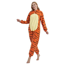 Load image into Gallery viewer, Adult Onesie Tiger Sleepwear Animal Cartoon Costume and Teens Pajamas Unisex Christmas Halloween Cosplay