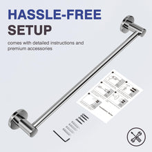Load image into Gallery viewer, kibhous Towel Rack for Bathroom - 20'' Rustproof Towel Holder, Sturdy Towel Bar Wall Mounted, Space-Saving Towel Hanger, Bathroom Accessories, Home Decor, Apparment Essentials, Silver