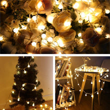 Load image into Gallery viewer, Globe String Lights 33 Feet 100 Led, Ball String Lights Indoor/Outdoor Waterproof Decorative Light, Battery Powered Starry Fairy String Lights for Bedroom, Patio, Garden, Party, Wedding, Warm White