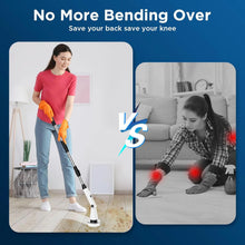 Load image into Gallery viewer, Kibhous Electric Spin Scrubber with 3 Replaceable Brush Heads Adjustable Extension Arm