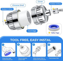 Load image into Gallery viewer, MOVSOU High Output Shower Filter - Latest Superior Advanced 17-stage Filter Media - Universal Multi-Stage Shower Head Filter
