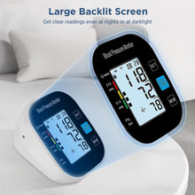 Load image into Gallery viewer, Blood Pressure Monitor for Home Use - Automatic BP Machine with Large Backlit Display High Accuracy for 2 Users with 22-42cm Arm Cuff & Storage Bag (Black)