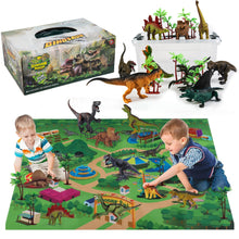 Load image into Gallery viewer, Dinosaur Toys with Play Mat & Trees for Toddlers, Realistic Jurassic Dinosaur Figures to Create a Dino World Includes 9 Kinds of Dinosaurs, Gift for Toddlers Boys & Girls (Age 3+)