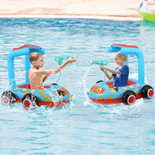 Load image into Gallery viewer, Funsmile Toddlers Inflatable Toddler Floaties Pool Float Toys 35.4×31.4in with Water Spray Gun Kids Pirate Boat Summer Party Aged 3-6