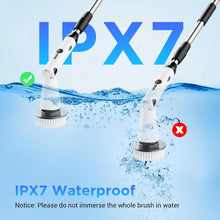 Load image into Gallery viewer, Kibhous Electric Spin Scrubber with 3 Replaceable Brush Heads Adjustable Extension Arm