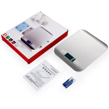 Load image into Gallery viewer, Food Scale 22lb Digital Kitchen Scale with 1g/0.05oz Precise Graduation, 5 Units LCD Display Scale for Cooking/Baking in KG, G, oz, ml, and lb, Easy Clean Stainless Steel and Tempered Glass