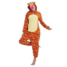 Load image into Gallery viewer, Adult Onesie Tiger Sleepwear Animal Cartoon Costume and Teens Pajamas Unisex Christmas Halloween Cosplay