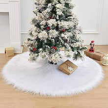 Load image into Gallery viewer, Christmas Tree Skirt Tree Skirt White Tree Skirt for Christmas Tree Decorations Plush Skirt for Merry Christmas Party Christmas Tree Decoration Merry Christmas Tree Skirt Collar 36 inch