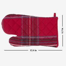 Load image into Gallery viewer, Movsou Oven Mitts Kitchen Cotton Gloves Lining Thick BBQ Gloves Heat Resistant for Cooking Baking Grilling 1 Pair Red