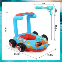 Load image into Gallery viewer, Funsmile Toddlers Inflatable Toddler Floaties Pool Float Toys 35.4×31.4in with Water Spray Gun Kids Pirate Boat Summer Party Aged 3-6
