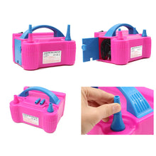 Load image into Gallery viewer, Electric Air Balloon Pump Portable Dual Nozzle Electric Balloon Blower Air Pump Balloons Inflator for Decoration Party Sport