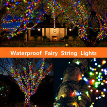 Load image into Gallery viewer, 4 Pack Christmas Tree String Lights Christmas Fairy Lights Multicolor LED with 8 Modes Battery Operated Indoor Outdoor Waterproof Lights