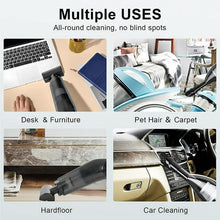 Load image into Gallery viewer, Portable Car Vacuum Cleaner, 120W Car Vacuum Cleaners Cordless, Handheld Vacuum for Quick Cleaning, Hand Held Vacuuming Cordless Rechargeable for Car Home and Office, Black