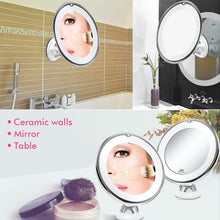 Load image into Gallery viewer, Meidong 10x Magnifying Lighted Makeup Mirror with 360° Rotation, Touch Sensor Control, Natural Daylight LED Light, Powerful Locking Suction Cup, Cosmetic Mirror for Home, Bathroom, Vanity and Travel