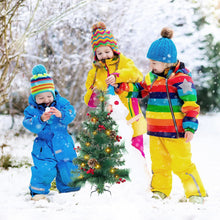 Load image into Gallery viewer, 24in Artificial Christmas Trees Set of 2 Pre-Lit Mini Christmas Trees with 30 LED Lights, Pine, Berries for Indoor Outdoor Decor