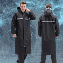 Load image into Gallery viewer, Raincoat Waterproof Men's Long Rain Jacket Lightweight Rainwear Reflective Reusable with Hood