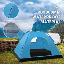 Load image into Gallery viewer, Aedavey Camping Tent 2 Person Automatic Pop Up Instant Tent Waterproof Windproof Portable 7' x 5' x 50" Blue