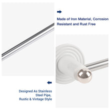 Load image into Gallery viewer, 18 Inch Self Adhesive Towel Bar, No Drill Towel Rack for Bathroom Towel Hangers Stick on Sticky Towel Holder, Bathroom Accessories Removable Towel Holder Bar Space Wall Mounted, Silver and White