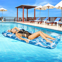 Load image into Gallery viewer, COWIN Inflatable Pool Floats Raft Water Hammock Lounge Adults with Headrest Floating Pool Lounge Contour Lounger for Men Women 73 x 34 Inches (Blue)