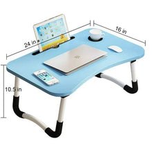 Load image into Gallery viewer, Mighty Rock Laptop Desk Foldable Bed Tray Table Laptop Bed Stand Standing Table for Bed Sofa Couch Floor Blue