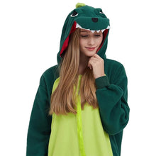 Load image into Gallery viewer, Funsmile Dinosaur Onesies Animal Women/Men Pajamas Adult Costume Cosplay Sleepwear Unisex Onesie for Home Christmas Halloween
