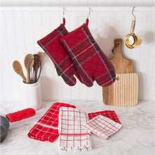 Load image into Gallery viewer, Movsou Oven Mitts Kitchen Cotton Gloves Lining Thick BBQ Gloves Heat Resistant for Cooking Baking Grilling 1 Pair Red