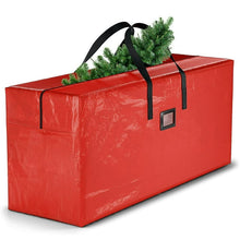 Load image into Gallery viewer, funsmile store Christmas Tree Storage Bag Storage Container Fits up to 7.5 ft Disassembled Tree Zippered Bag with Carry Handles 48" x 15" x 20" Red