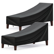 Load image into Gallery viewer, Funsmile Chaise Lounge Cover Patio Outdoor Furniture Covers Waterproof 2 Pack 68W x 30D x 30H inch Black