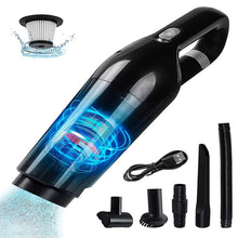 Load image into Gallery viewer, Portable Car Vacuum Cleaner, 120W Car Vacuum Cleaners Cordless, Handheld Vacuum for Quick Cleaning, Hand Held Vacuuming Cordless Rechargeable for Car Home and Office, Black