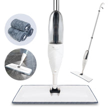 Load image into Gallery viewer, Kibhous Superfine Fiber Spray Mop for Floor Cleaning, with Refillable Spray Bottle and 3 Washable Pads, Used for Flat Mop in Home Kitchen, Hardwood Laminated Wood Tile Floor Cleaning, White