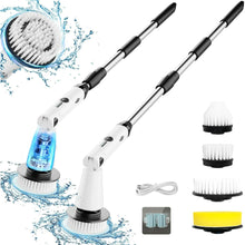 Load image into Gallery viewer, Kibhous Electric Spin Scrubber with 3 Replaceable Brush Heads Adjustable Extension Arm