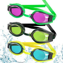 Load image into Gallery viewer, Maraawa 3 Pack Swim Goggles No Leakage Clear Vision for Adults Men Women, Swimming Goggles Anti Fog Color Black, Green, Yellow