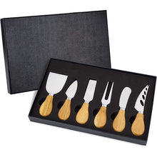 Load image into Gallery viewer, Cheese Knives Set Cheese Spreader Slicer Cheese Cutter Cheese Fork Cheese Spreading Knife for Charcuterie Boards Cutlery Gift Set 6 Pieces Cheese Knife Utensils Set