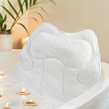 Load image into Gallery viewer, Luxury Bath Pillow Relieve Stress and Rejuvenate Bathtub Pillow, Bath Pillows for Tub with a Washing Bag White