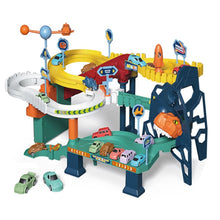 Load image into Gallery viewer, Dinosaur Space Track Toys Race Car Track Set 4 Cars with Light Sound Educational Christmas Birthday Gift for kids Age 3+