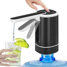 Load image into Gallery viewer, Uncahome Water Dispenser for 5 Gallon Bottle, Rechargeable Portable Electric Water Bottle Pump, Foldable Automatic Water Jug Pump for for Home, Office & Camping (Black)