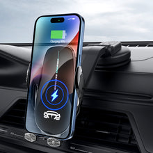Load image into Gallery viewer, Wireless Car Charger, 15W Fast Charging Auto Clamping Car Charger Phone Mount, Windshield Dashboard Air Vent Car Phone Holder, Fit for iPhone, Samsung, Etc