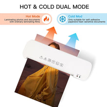 Load image into Gallery viewer, Laminator, A4 Laminator Machine, 13in Laminator Hot & Cold Thermal Laminator For Home Office School Business Use With Paper Trimmer and Corner Rounder