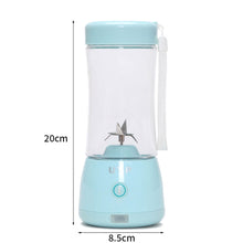 Load image into Gallery viewer, Kibhous Wireless Portable 6-Blade Electric Sand Ice Juice Cup, Portable Blenders Used for Baby Food, Travel, Gym and other USB Rechargeable Mini Blenders(Blue)