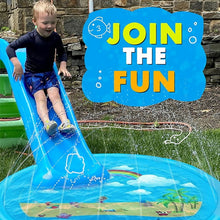 Load image into Gallery viewer, Splash Pad, Sprinkler for Kids and Wading Pool for Learning – Dog Sprinkler Pool, 67’’ Inflatable Water Summer Toys – Outdoor Play Mat for Babies & Toddlers