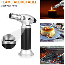 Load image into Gallery viewer, Culinary Butane Torch Lighters Kitchen Blow Torch for Cooking with Safety Lock & Adjustable Flame, Refillable Kitchen Torch & Cooking Torch for Creme Brule & Baking