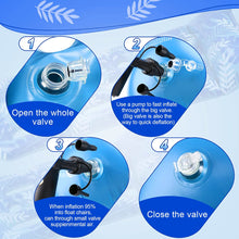 Load image into Gallery viewer, COWIN Inflatable Pool Floats Raft Water Hammock Lounge Adults with Headrest Floating Pool Lounge Contour Lounger for Men Women 73 x 34 Inches (Blue)