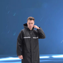 Load image into Gallery viewer, Raincoat Waterproof Men's Long Rain Jacket Lightweight Rainwear Reflective Reusable with Hood