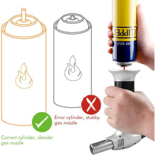 Load image into Gallery viewer, Culinary Butane Torch Lighters Kitchen Blow Torch for Cooking with Safety Lock & Adjustable Flame, Refillable Kitchen Torch & Cooking Torch for Creme Brule & Baking