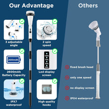 Load image into Gallery viewer, Kibhous Electric Spin Scrubber with 3 Replaceable Brush Heads Adjustable Extension Arm