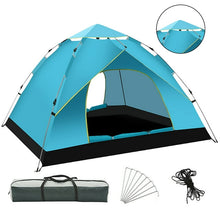 Load image into Gallery viewer, Aedavey Camping Tent 3 Person Automatic Pop Up Instant Tent Waterproof Windproof Portable 7' x 7' x 53" Lake Blue